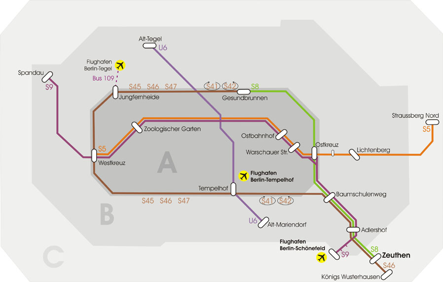 Map of Berlin public transportation